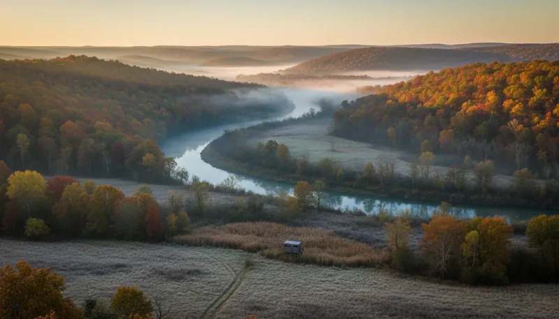 Arkansas hunting country. Backdrop for the Hunting Hubs Arkansas outfitter directory