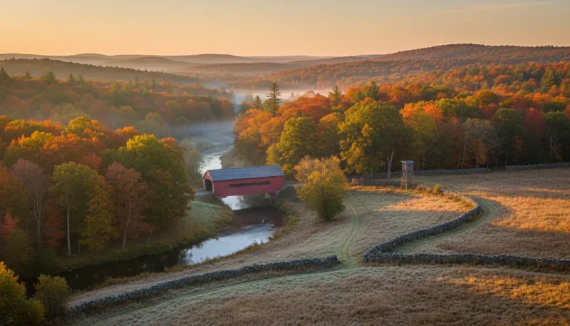 Connecticut hunting country. Backdrop for the Hunting Hubs Connecticut outfitter directory