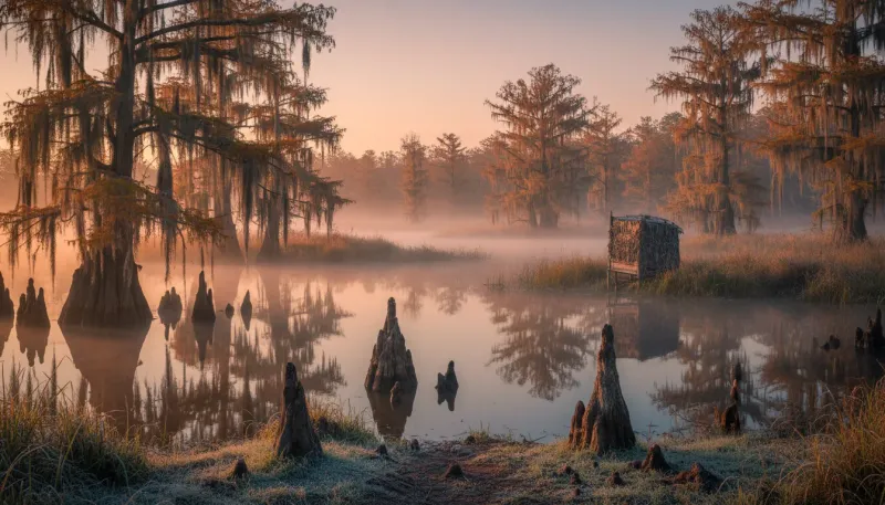 Louisiana hunting country. Backdrop for the Hunting Hubs Louisiana outfitter directory