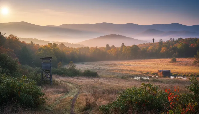 North Carolina hunting country. Backdrop for the Hunting Hubs North Carolina outfitter directory