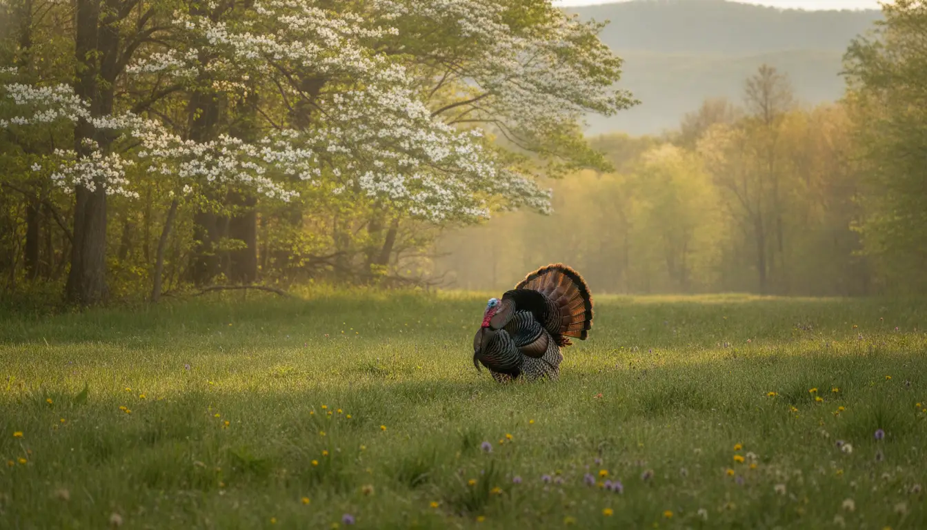 Wild Turkey: Spring and fall turkey hunts: eastern, Rio, Merriam, and Osceola subspecies.