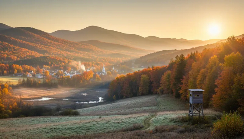 Vermont hunting country. Backdrop for the Hunting Hubs Vermont outfitter directory
